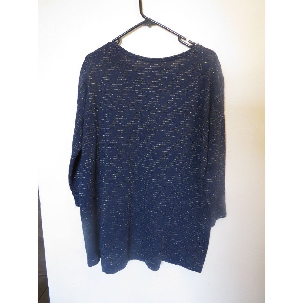 Zara Basic Evening Gold Thread Tunic - image 2